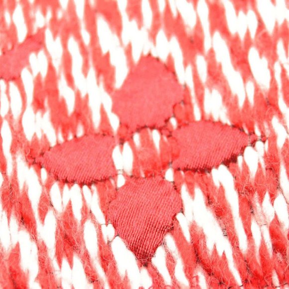 LOUIS VUITTON Wool Silk Logomania Mix Scarf Coquelicot - Picture 9 of 12